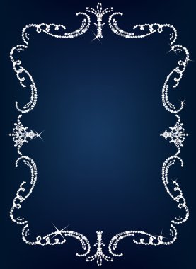 Crystal frame border background vector clipart