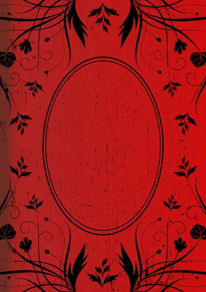 Fond vintage pour couverture de livre vecteur en couleur rouge — Image vectorielle