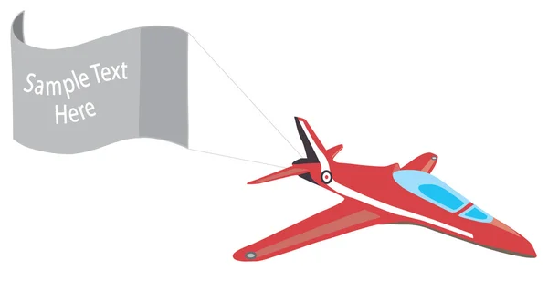 Avión con banner y vector de espacio de copia — Archivo Imágenes Vectoriales