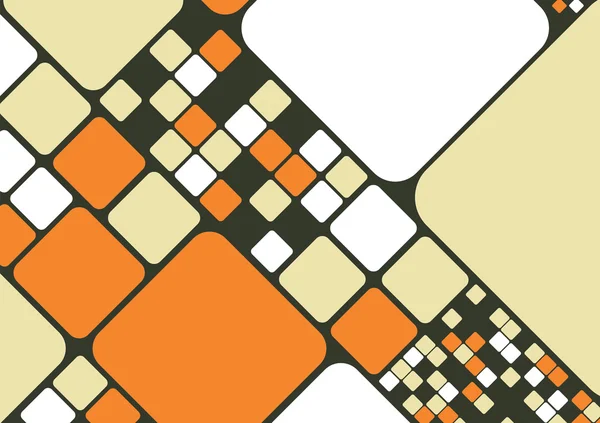 Fond rétro avec cubes de bord rond ou vecteur labyrinthe — Image vectorielle