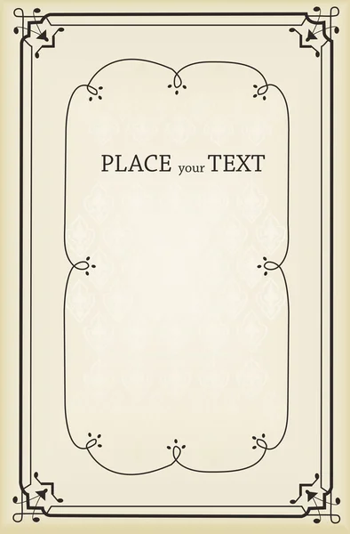 Вертикальный винтажный фон для вектора обложки книги — стоковый вектор