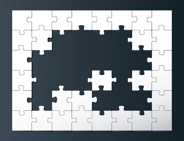 Puzzle-Vektor Hintergrund mit Kopierraum — Stockvektor