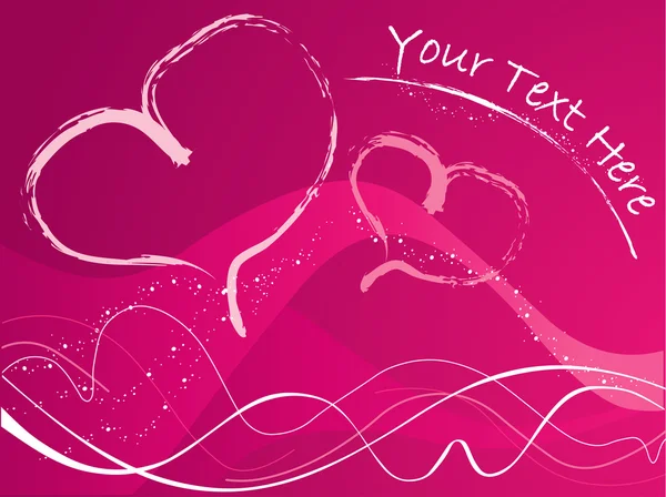 A vector heart background in pink — Stock Vector