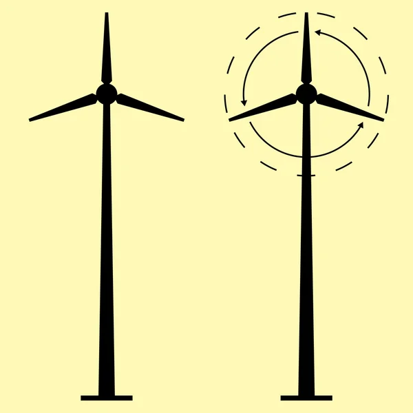 Windgenerator Vektor Hintergrund. Rotation. — Stockvektor