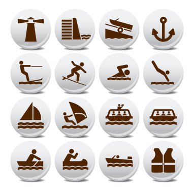 Tourist icon vector set clipart