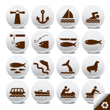 Tourist icon vector set clipart