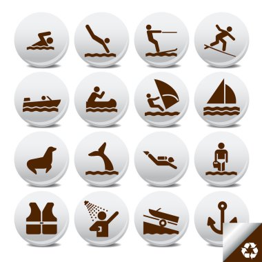 Tourist icon vector set clipart