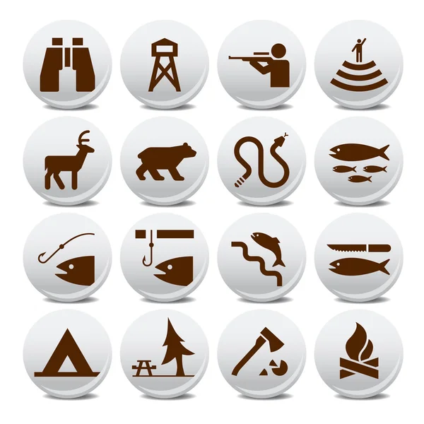 Turizm vektör ikonlar — Stok Vektör