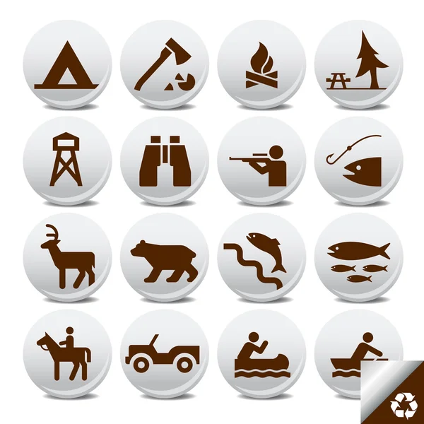 Turizm vektör ikonlar — Stok Vektör