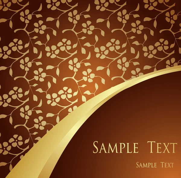 Vintage background golden frame with copy space vector — Stock Vector