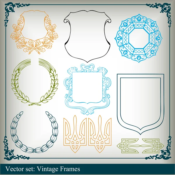 Vintage background vector frame for book or card — Stock Vector