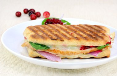 Healthy turkey panini clipart