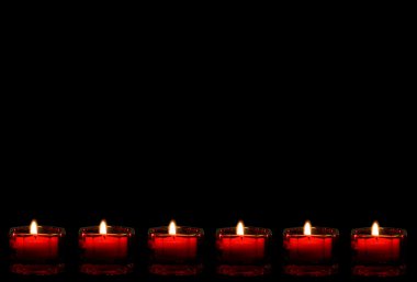 Candles as border on black clipart