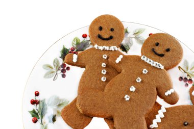 Fresh baked gingerbread men cookies clipart