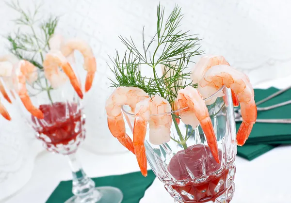 Eleganter Shrimp-Cocktail — Stockfoto