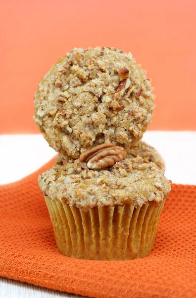 Stacked Pumpkin Nut Muffins — Stock Photo, Image