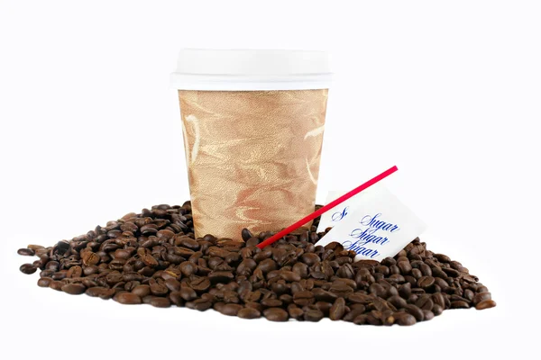 Kawę na wynos w kawa — Zdjęcie stockowe