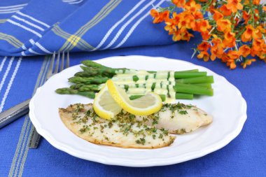 Healthy, fresh tilapia fillets clipart