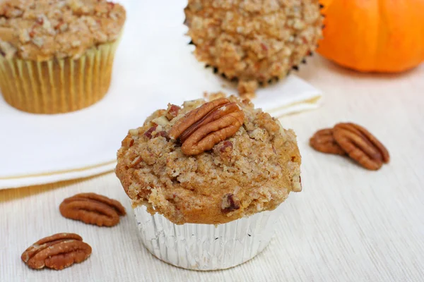 Pumpkin Pecan Muffins — Stock Photo, Image