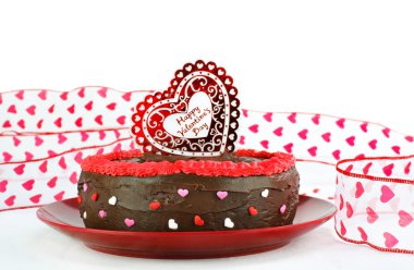 Valentine's chocolate cake clipart