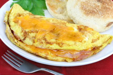 Omelet with Ham and Cheese clipart