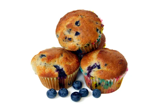 Yığılmış blueberry muffins — Stok fotoğraf
