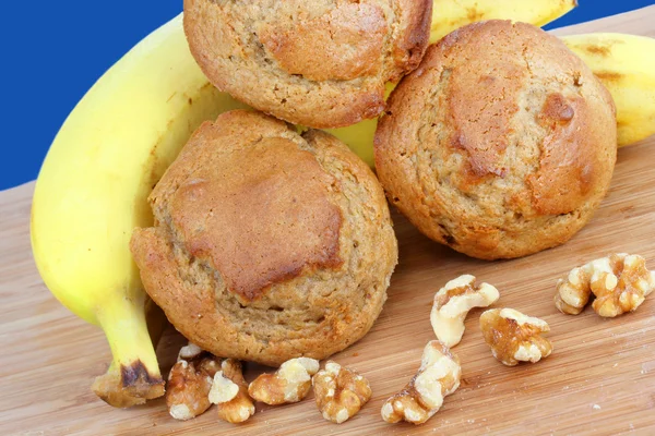 Muffins de nuez de plátano —  Fotos de Stock