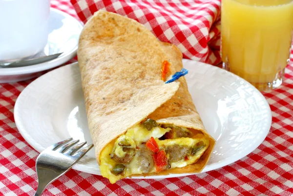 Burrito de pequeno-almoço — Fotografia de Stock