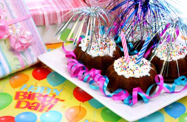 Mini party bundt cakes clipart