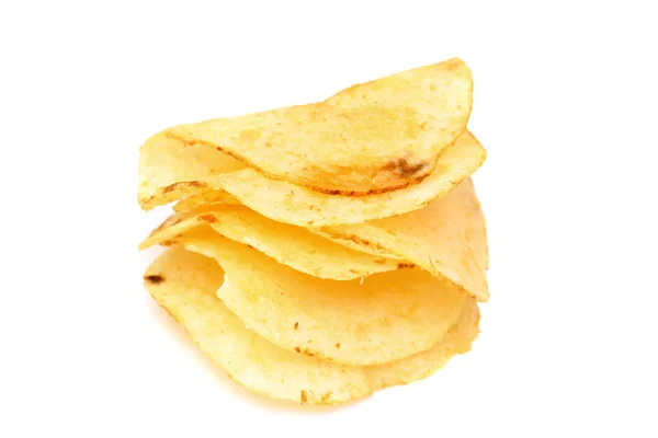 Potato Chips Isolated on white — Stock Photo, Image