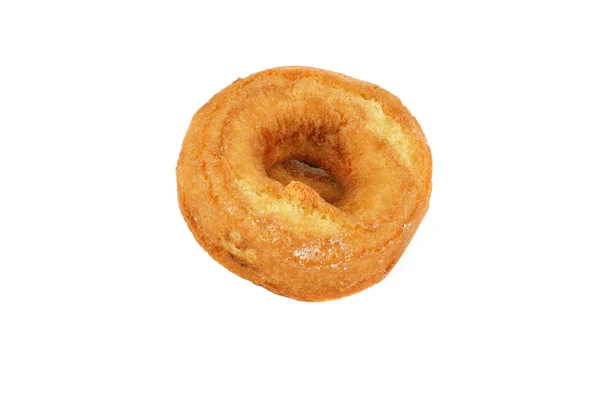 Plain Donuts on White with Copy Space — Stock Photo, Image