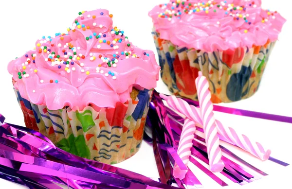 Αρκετά ροζ cupcakes — Φωτογραφία Αρχείου