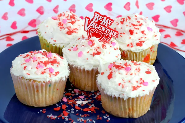 Sé mi San Valentín Cupcakes —  Fotos de Stock