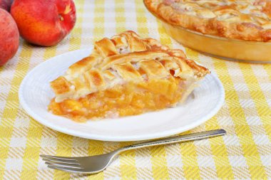 Fresh peach pie clipart