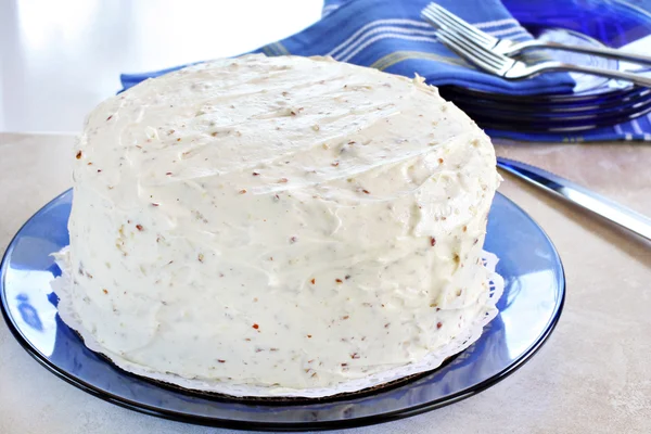 白色磨砂的蛋糕 — 图库照片