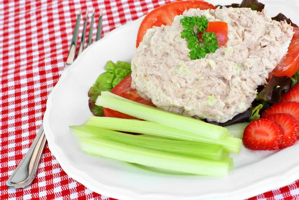 Sağlıklı ton balıklı salata — Stok fotoğraf