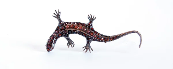 Biżuteria - jaszczurka figurka wykonana z metalu — Zdjęcie stockowe