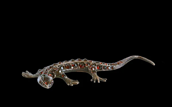 Joalharia - estatueta de lagarto feita de metal — Fotografia de Stock