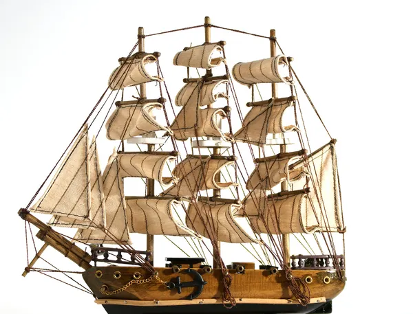 Souvenir copy of a sailing ship to sail — Stock Photo, Image