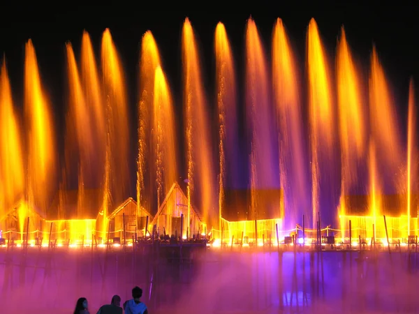 stock image Island SENTOSA, Singapore, Laser show