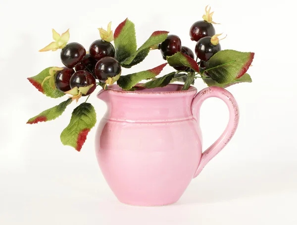 Pink ceramic jar — Stock Photo, Image