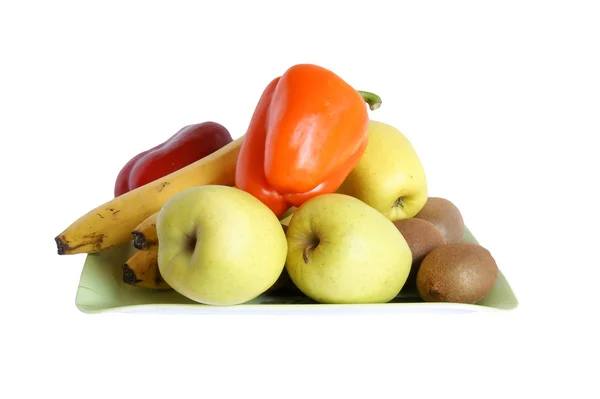 Натюрморт з фруктами та овочами — стокове фото