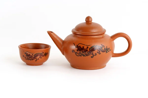 Set keramische gerechten voor thee ceremonie — Stockfoto