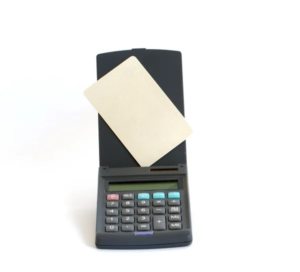 Calculadora con tarjeta de crédito — Foto de Stock