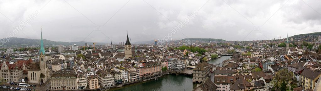 Zurich, panoramic view of the city