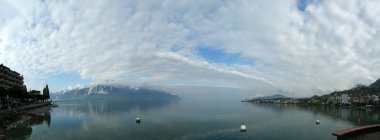 İsviçre montreux, panoramik görünüm