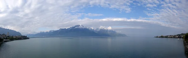 Suíça, Montreux, vista panorâmica — Fotografia de Stock