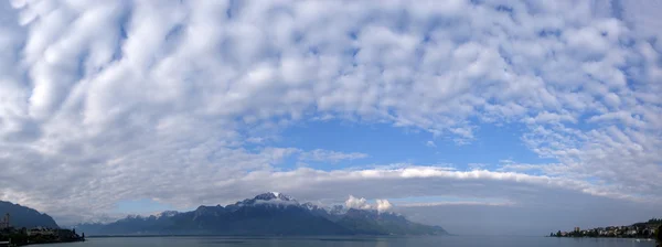 stock image Switzerland, Montreux, panoramic view