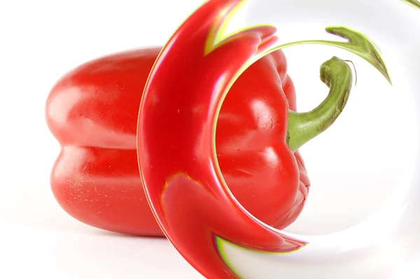 Large fresh red bell pepper — Stock Photo, Image