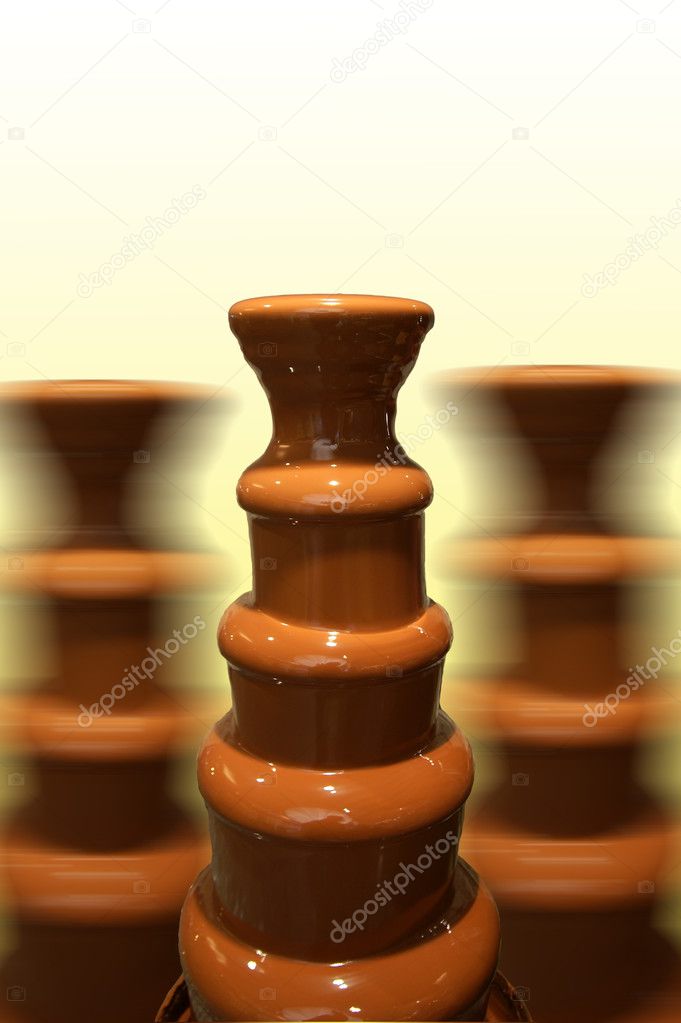 Chocolate Fountain - a set of stages which flows chocolate